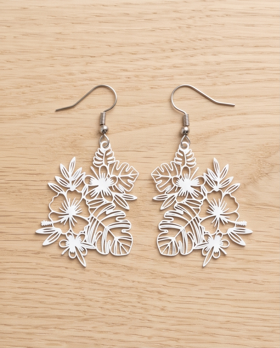Metal Flower Earrings