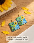 Art Deco sunflower Earrings