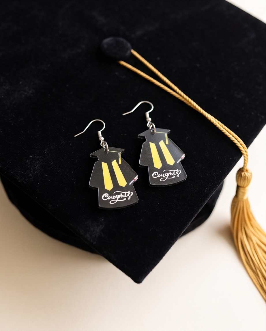 Hypoallergenic Stainless Steel Graduation congrats Earrings Australia