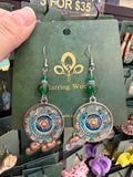 Stainless Steel Sun and blue Earrings Australia