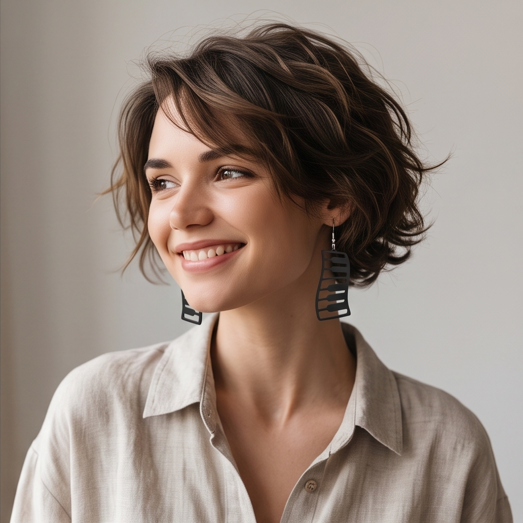 Hypoallergenic Stainless Steel Piano Keyboard Earrings Australia