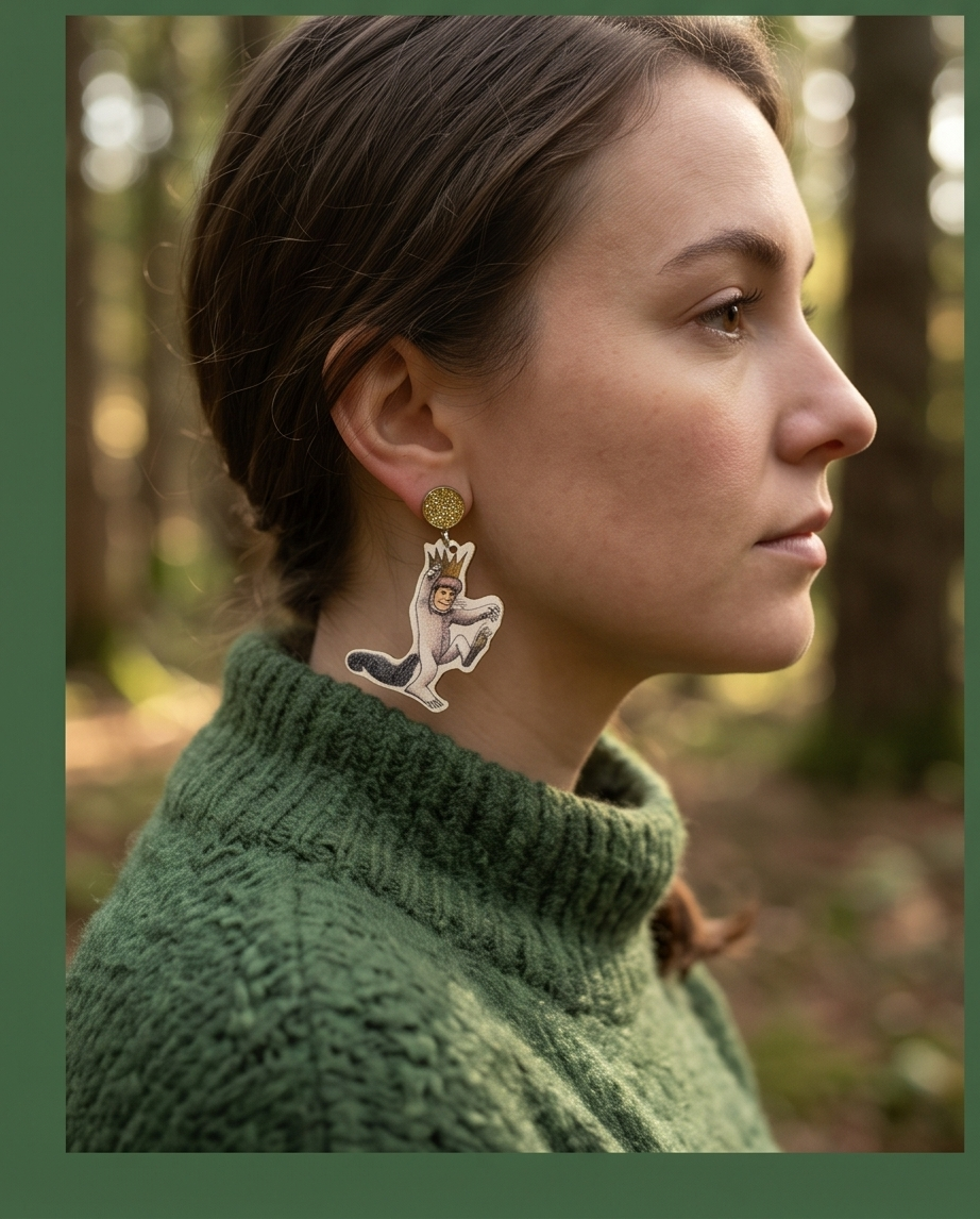 Hypoallergenic Stainless Steel Where the wild things are Earrings Australia