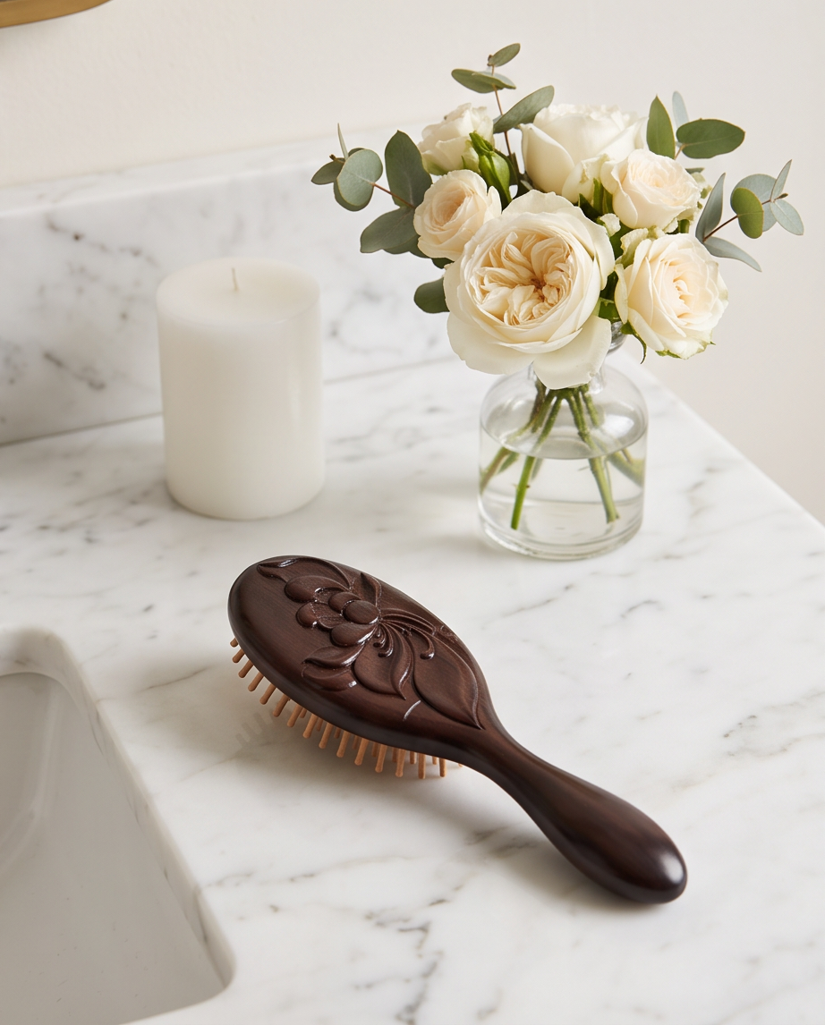 Sandalwood Lotus flower brush