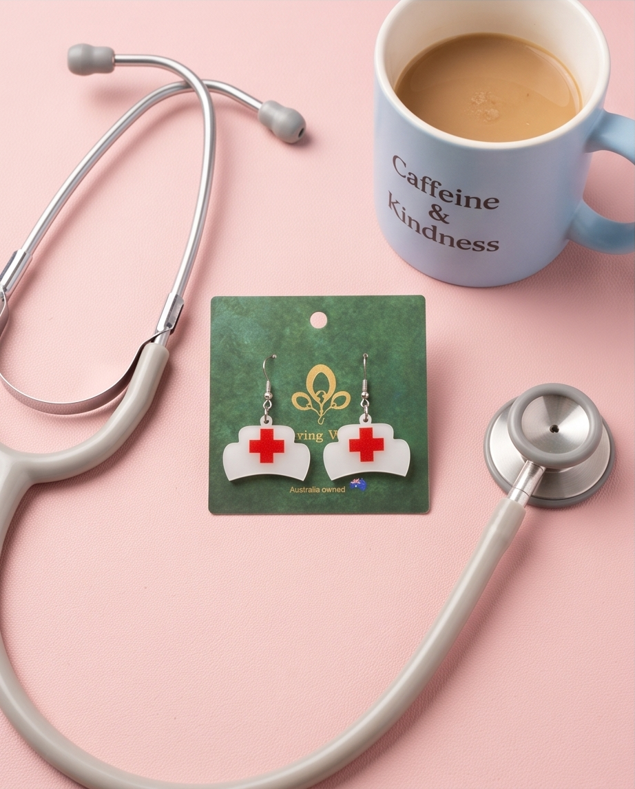 Hypoallergenic Stainless Steel Nurse hat Earrings Australia