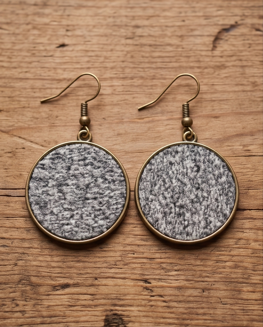 Round cork Earrings