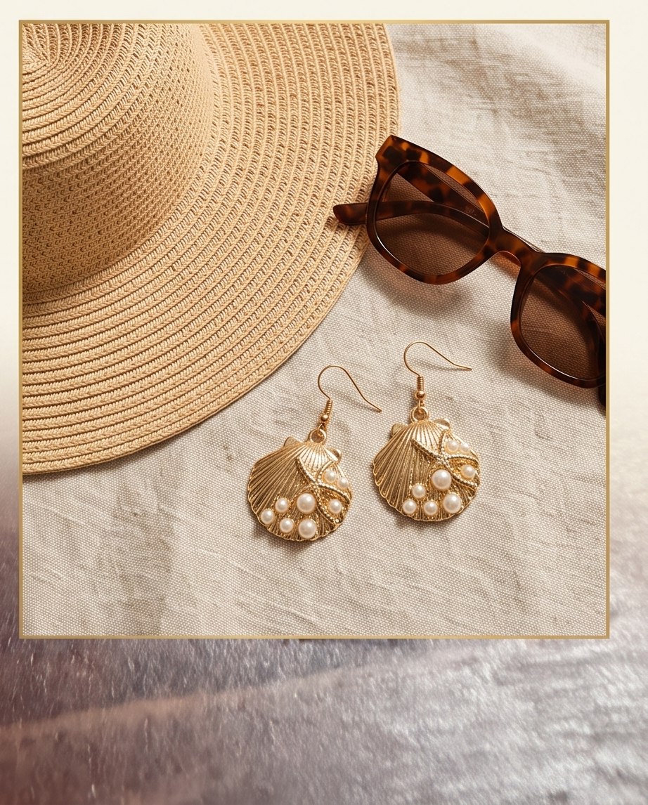Shell and pearl Earrings