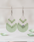 Green lace drop Earrings