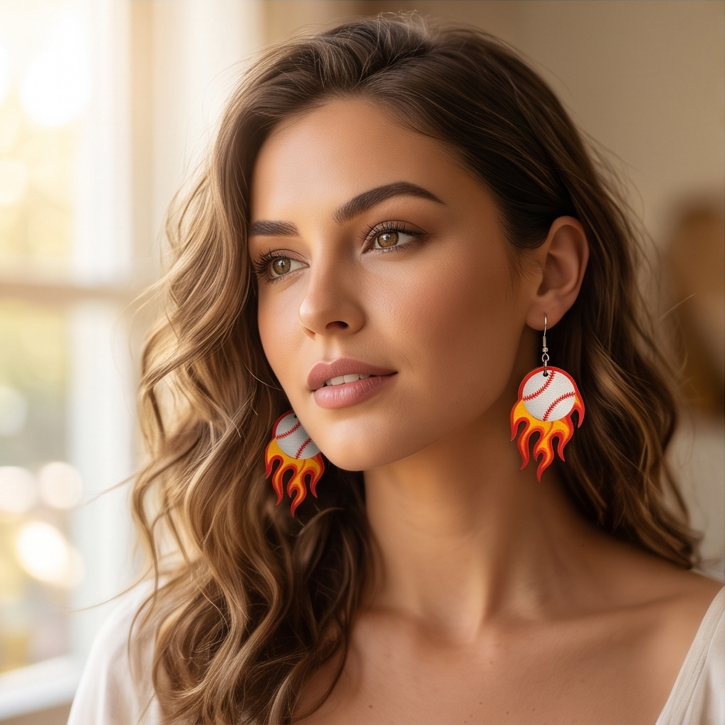 Hypoallergenic Stainless Steel Baseball Earrings Australia