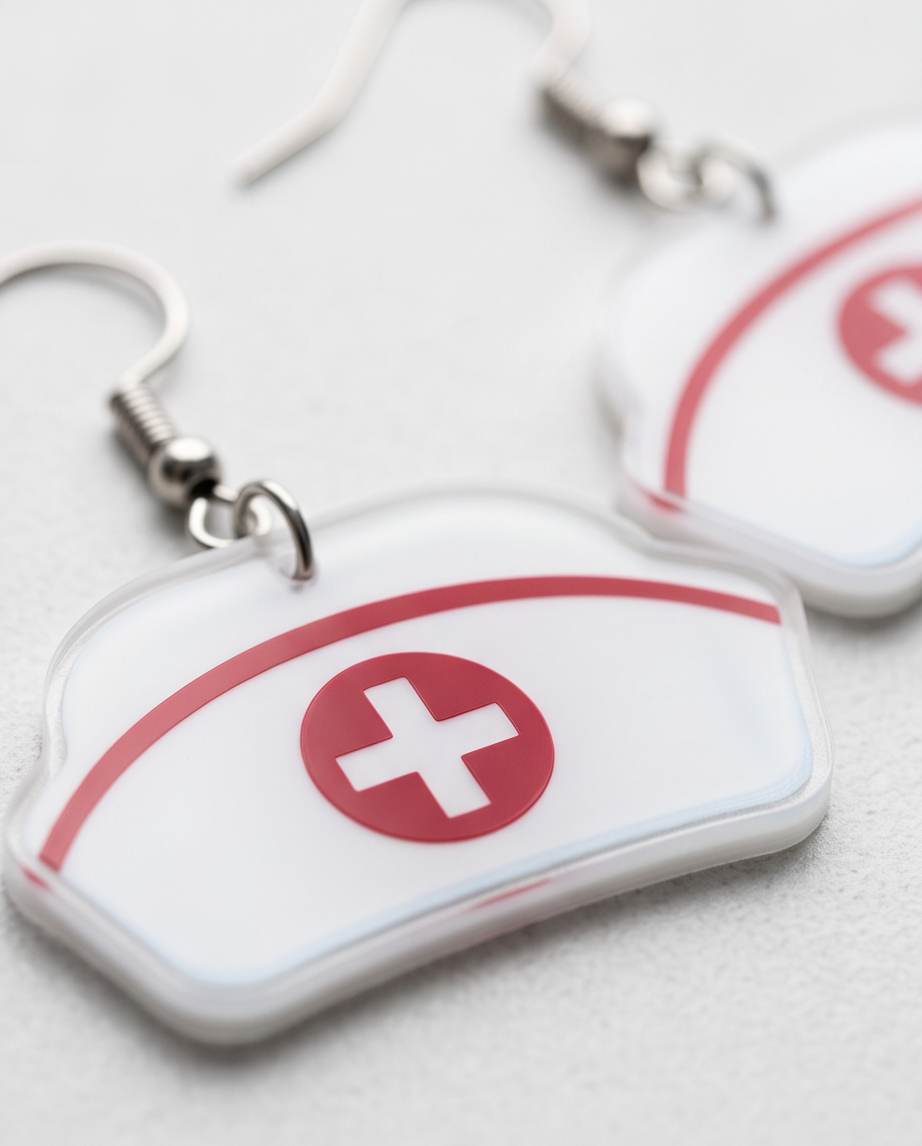 Hypoallergenic Stainless Steel Nurse hat Earrings Australia
