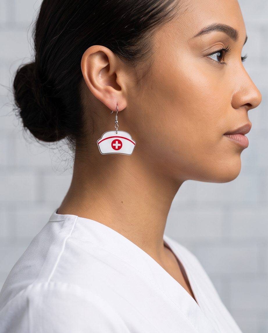 Hypoallergenic Stainless Steel Nurse hat Earrings Australia