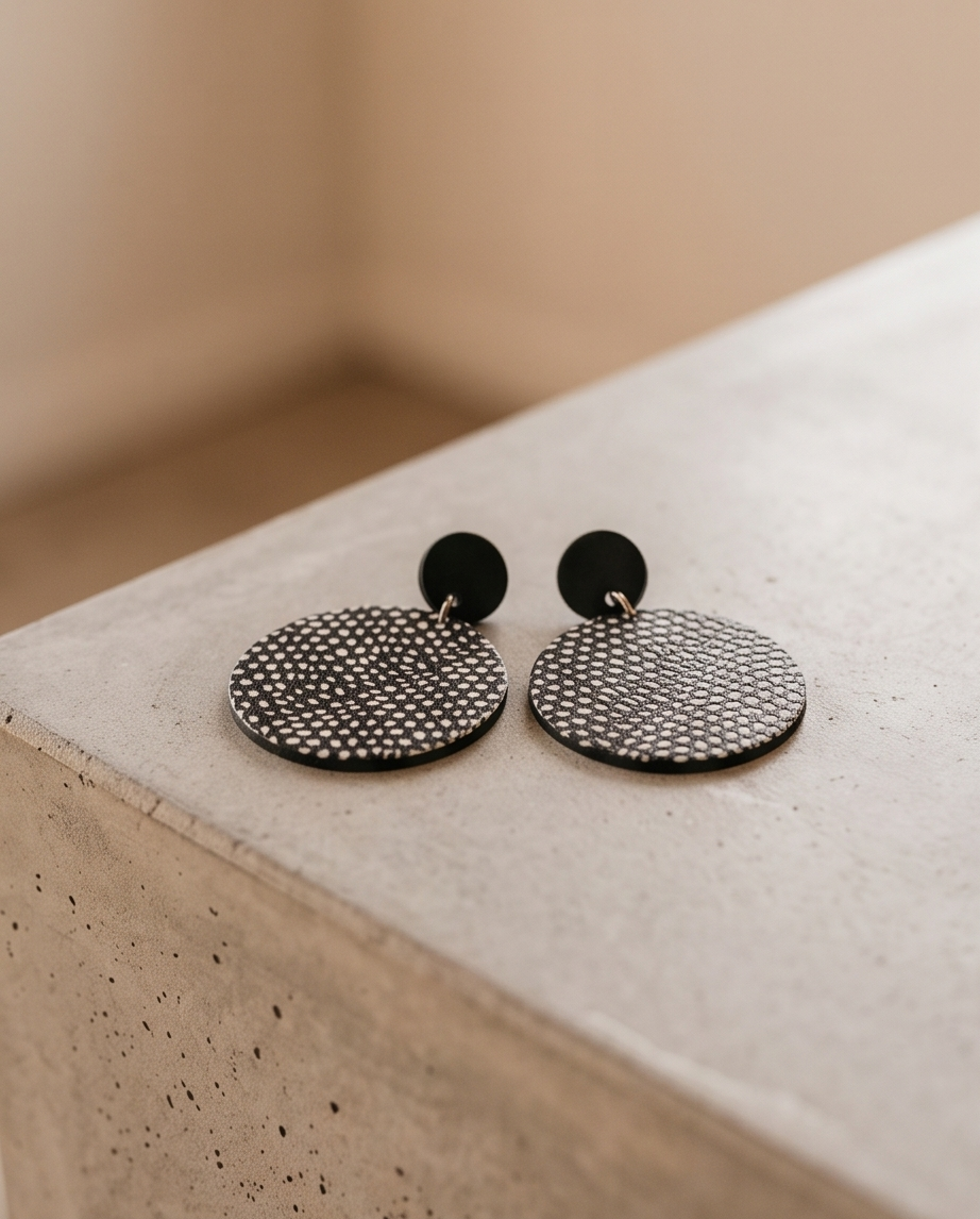 Round spotted Earrings