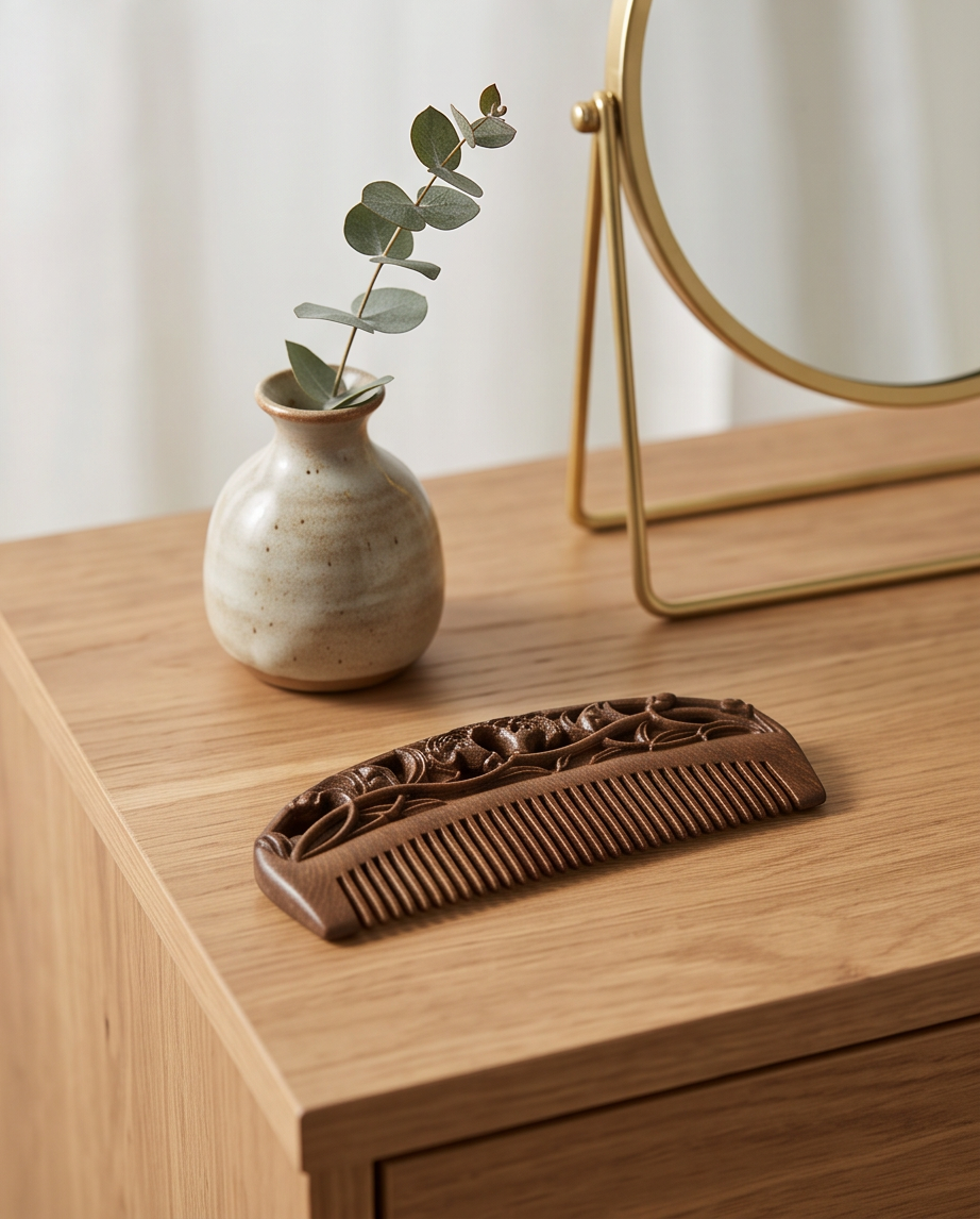 Sandalwood Peonies comb