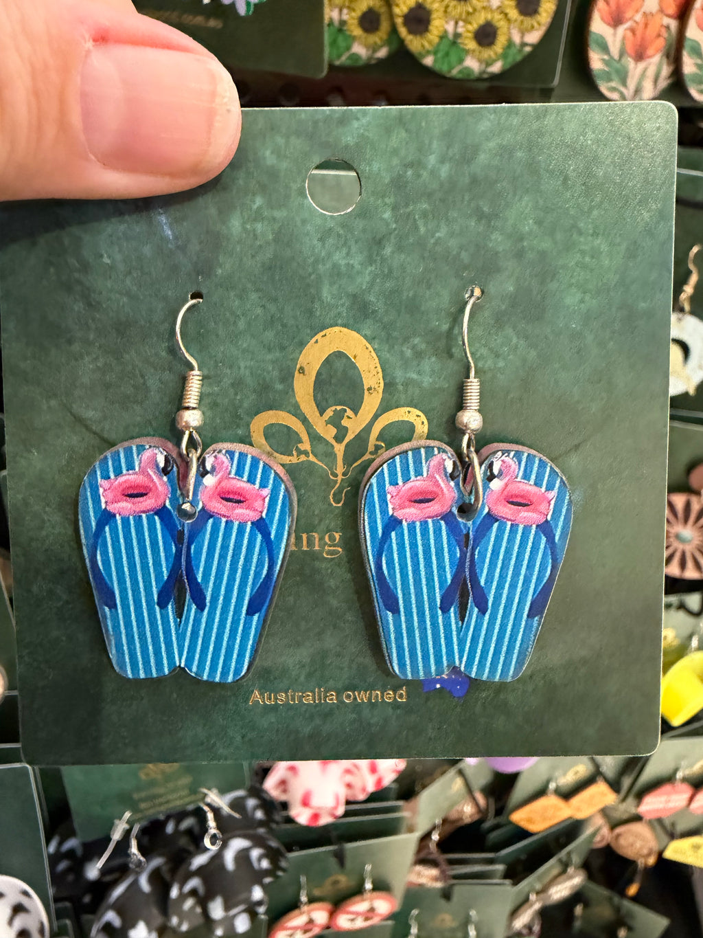 Stainless Steel Acrylic Thong/ Flip Flop Earrings Australia