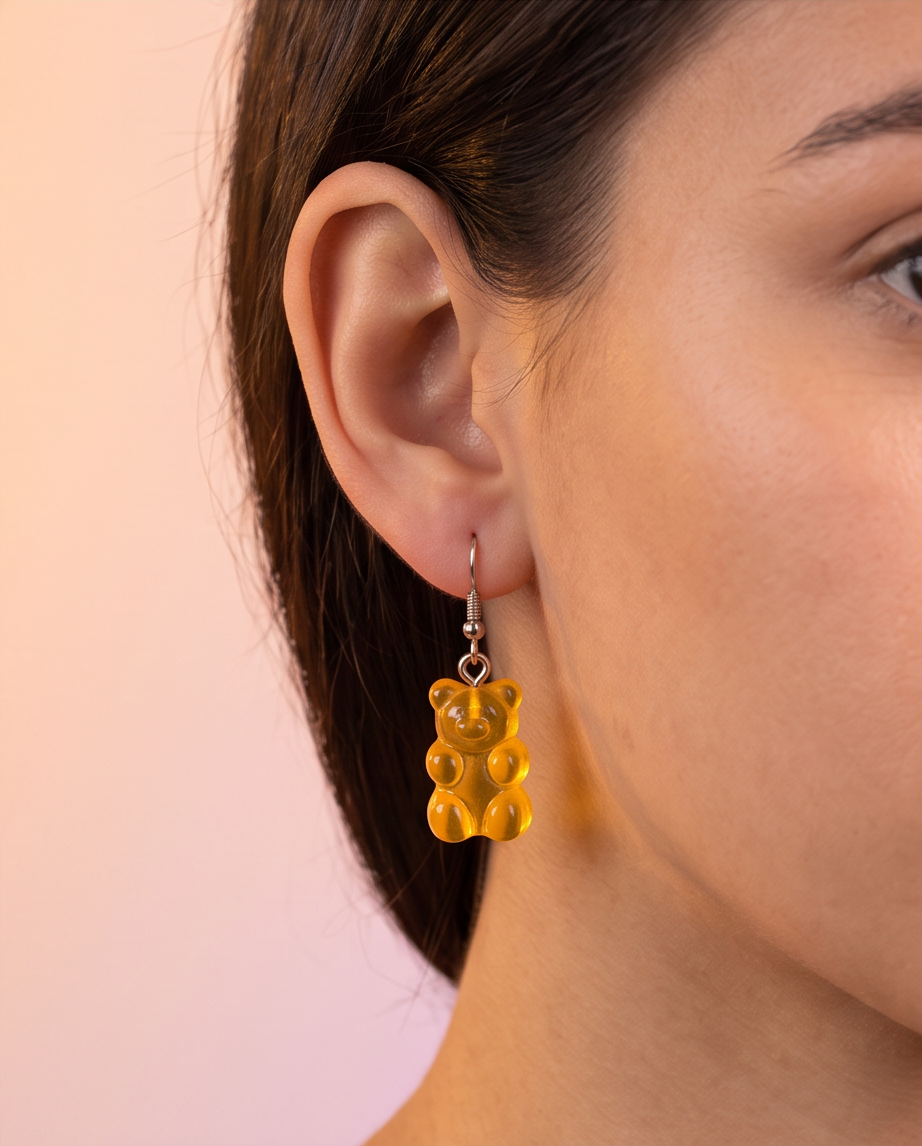 Hypoallergenic Stainless Steel Acrylic gummy bear Earrings Australia