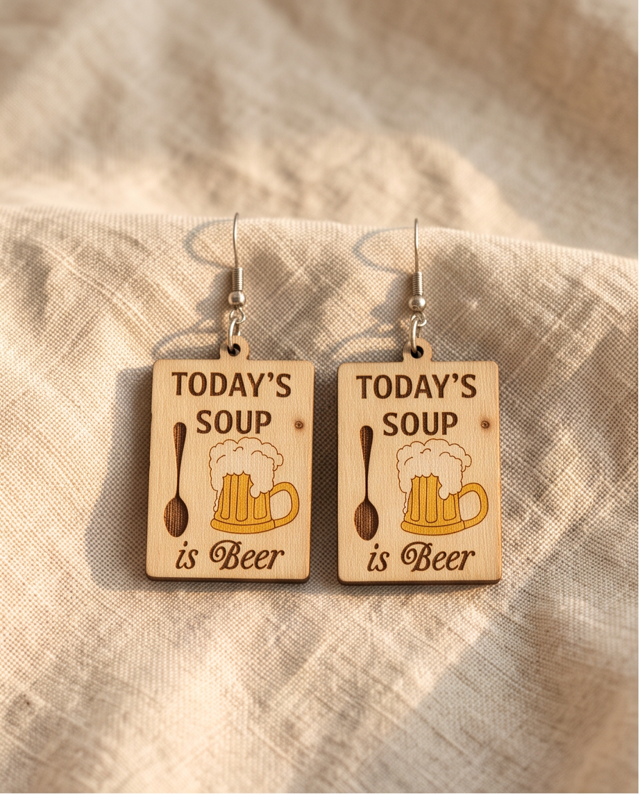 Today’s soup is beer Earrings