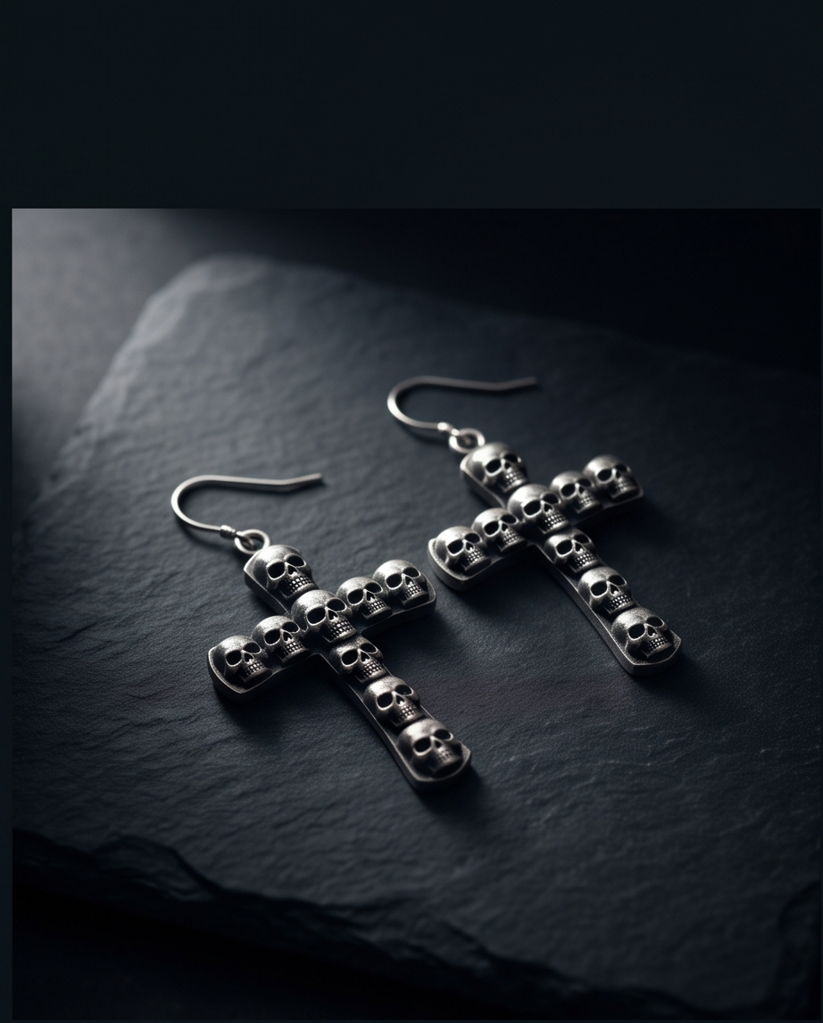 Skull Cross Earrings