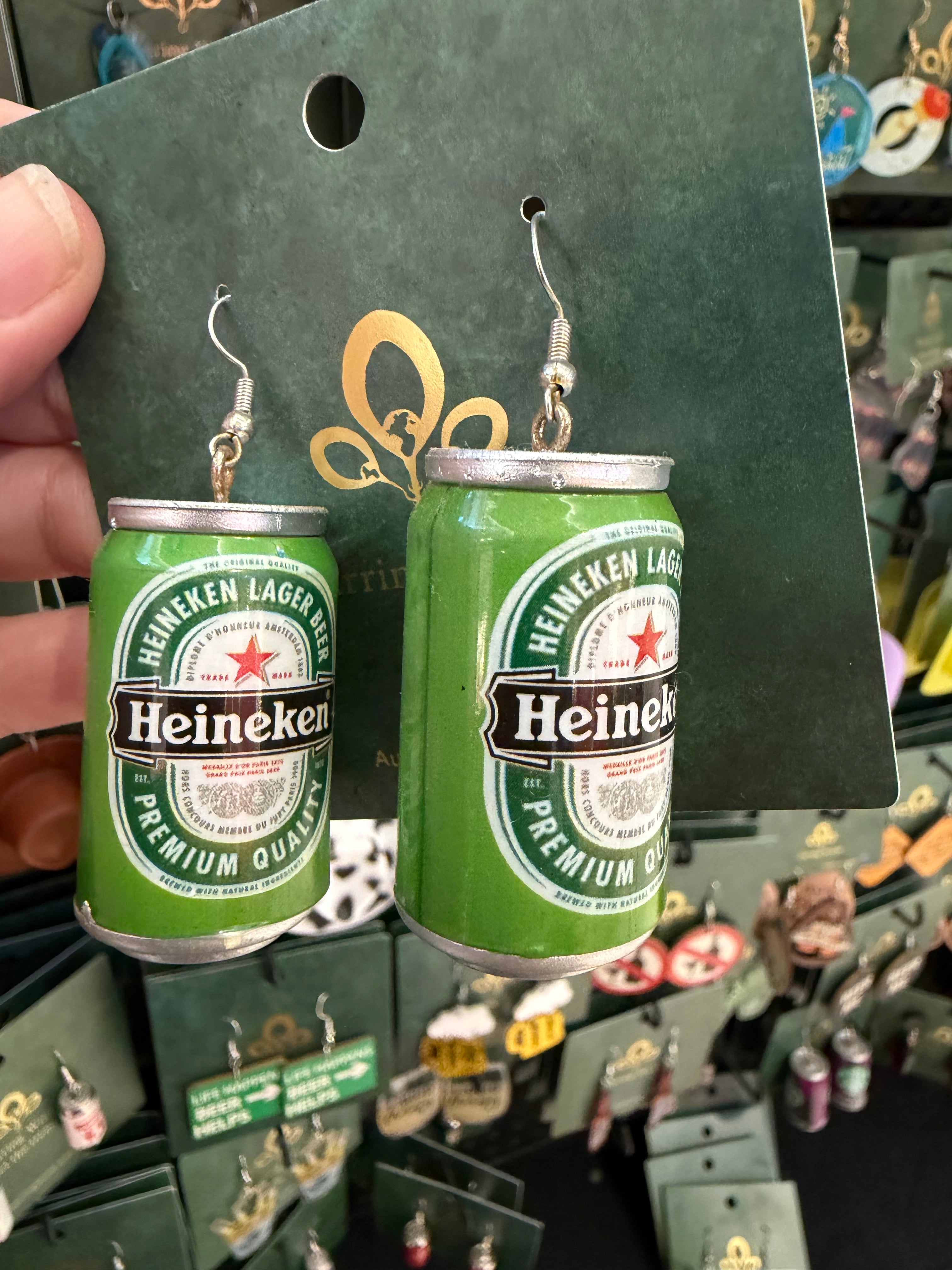 Stainless Steel Heineken Beer Earrings Australia