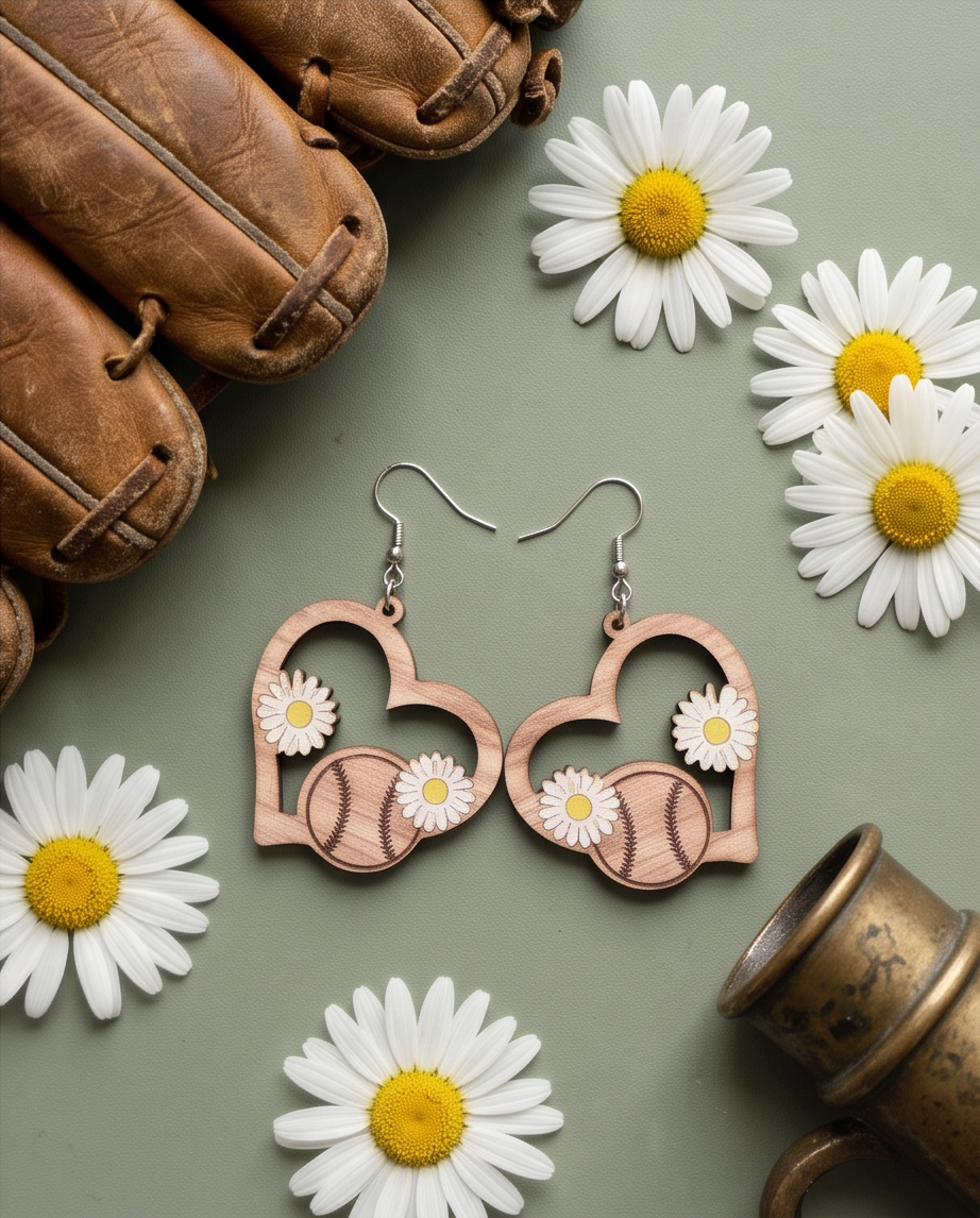 Hypoallergenic Stainless Steel Baseball Earrings Australia