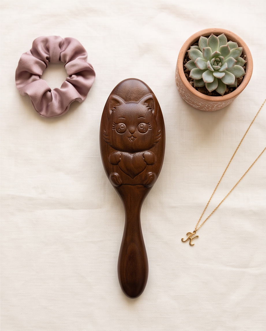 Sandalwood Kitty Brush