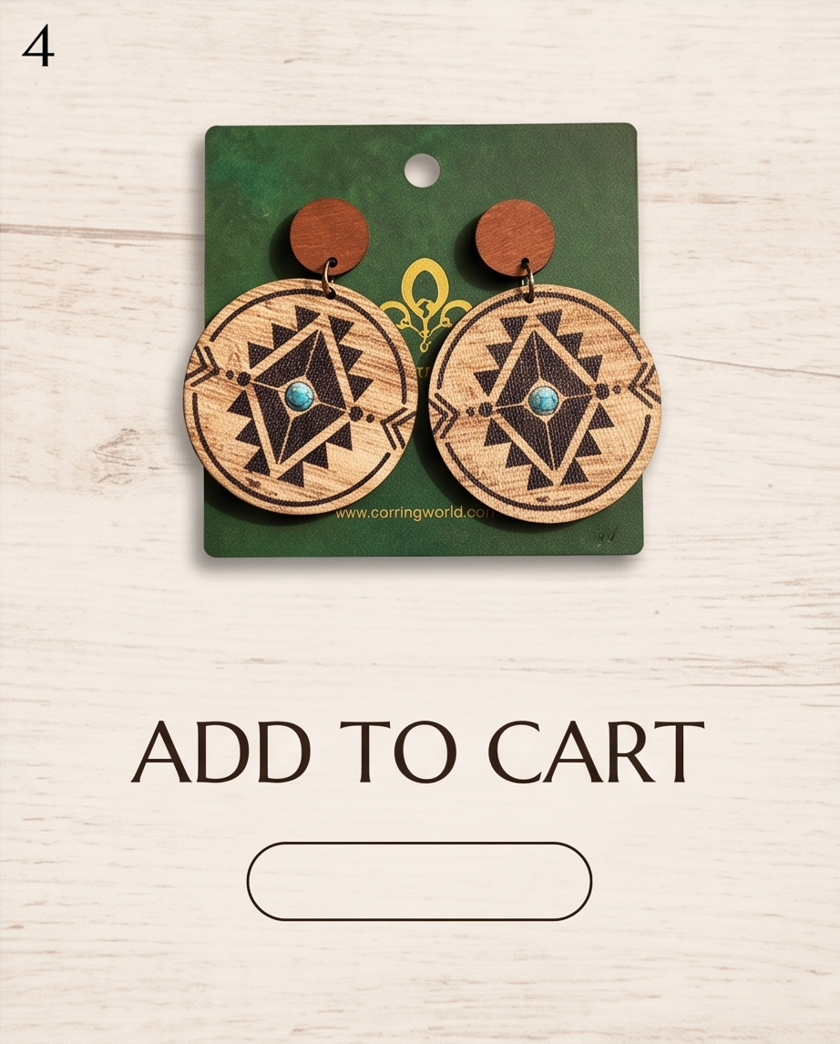 Aztec style circle Earrings