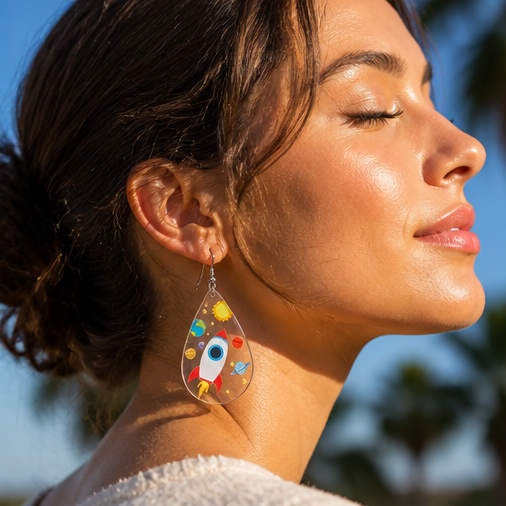 Hypoallergenic Stainless Steel Rocket Earrings Australia
