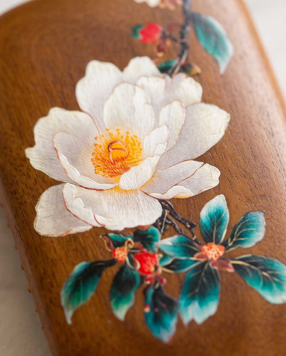 Sandalwood Flower Brush Large