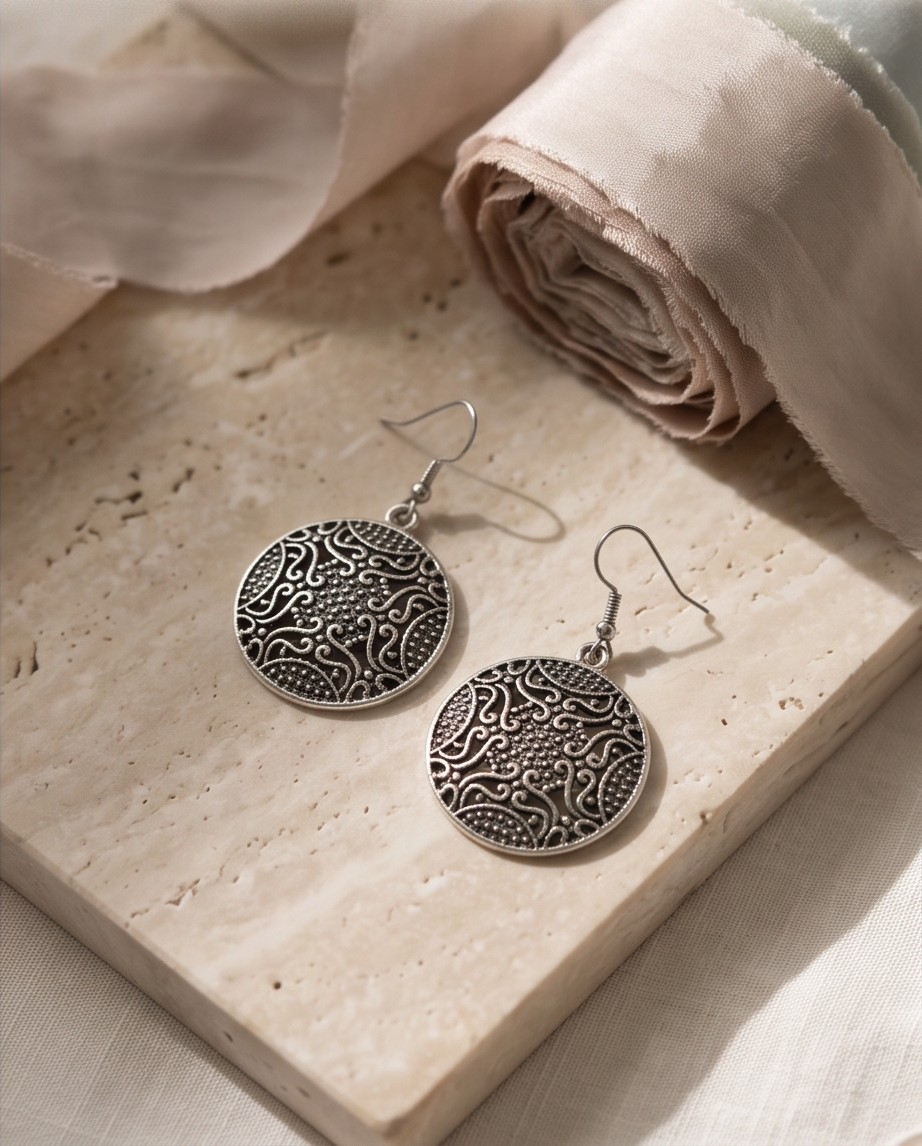 Round intricate Earrings