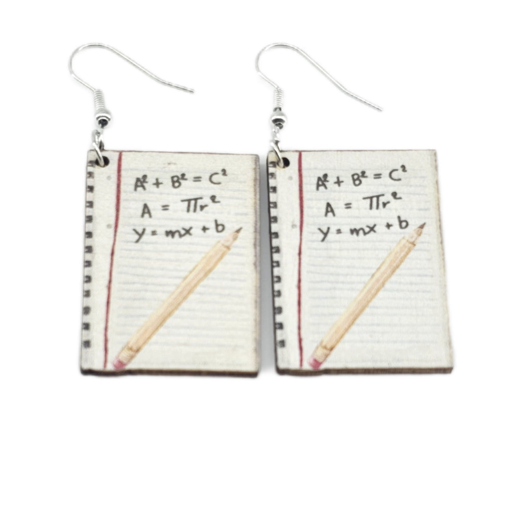 Hypoallergenic Stainless Steel Maths book Earrings Australia