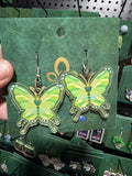 Stainless Steel Green Butterfly Earrings Australia
