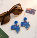 Hypoallergenic Stainless Steel Acrylic Australia Word Earrings Australia