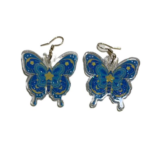 Blue and yellow butterflies