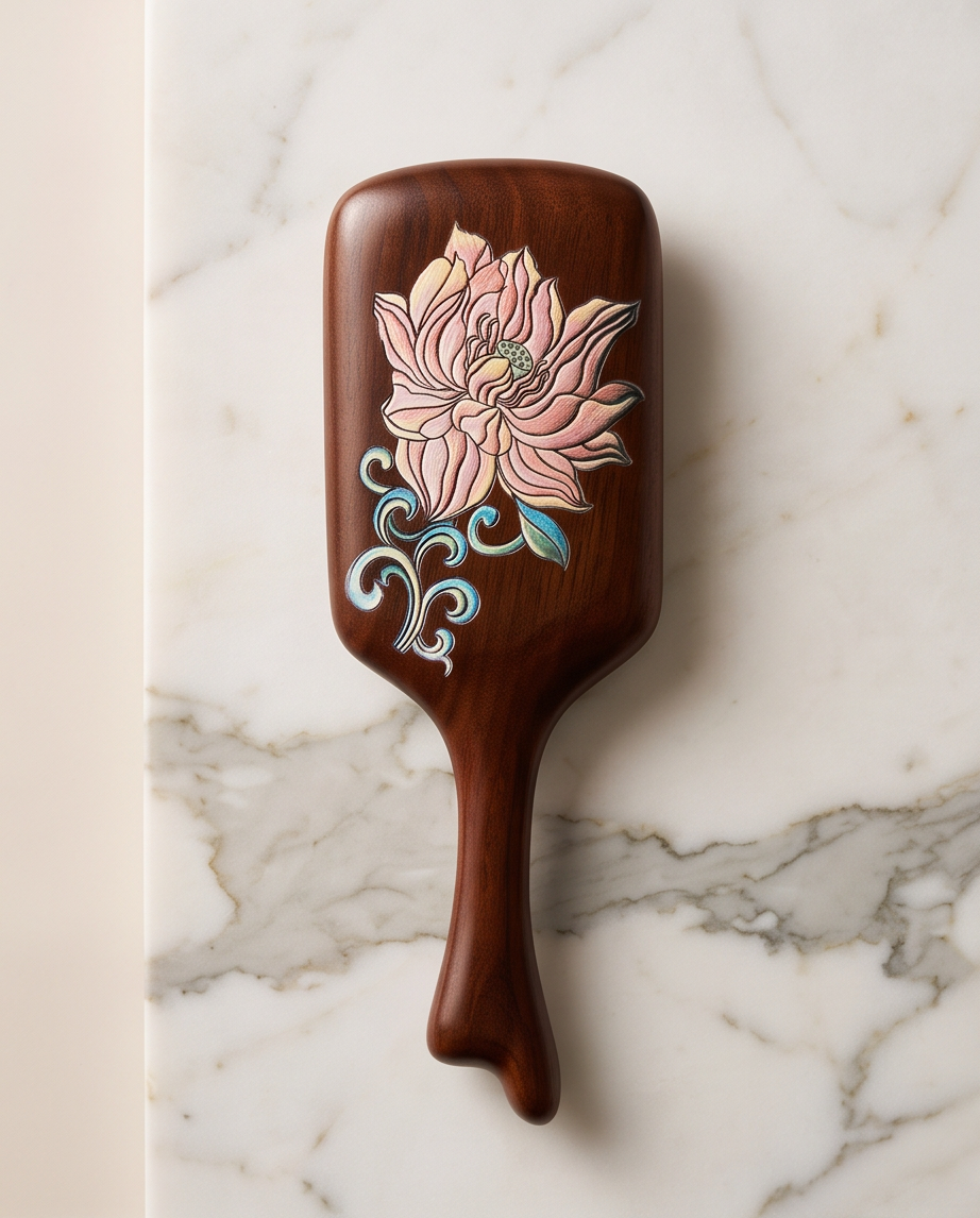Sandalwood Pink Flower Brush Large