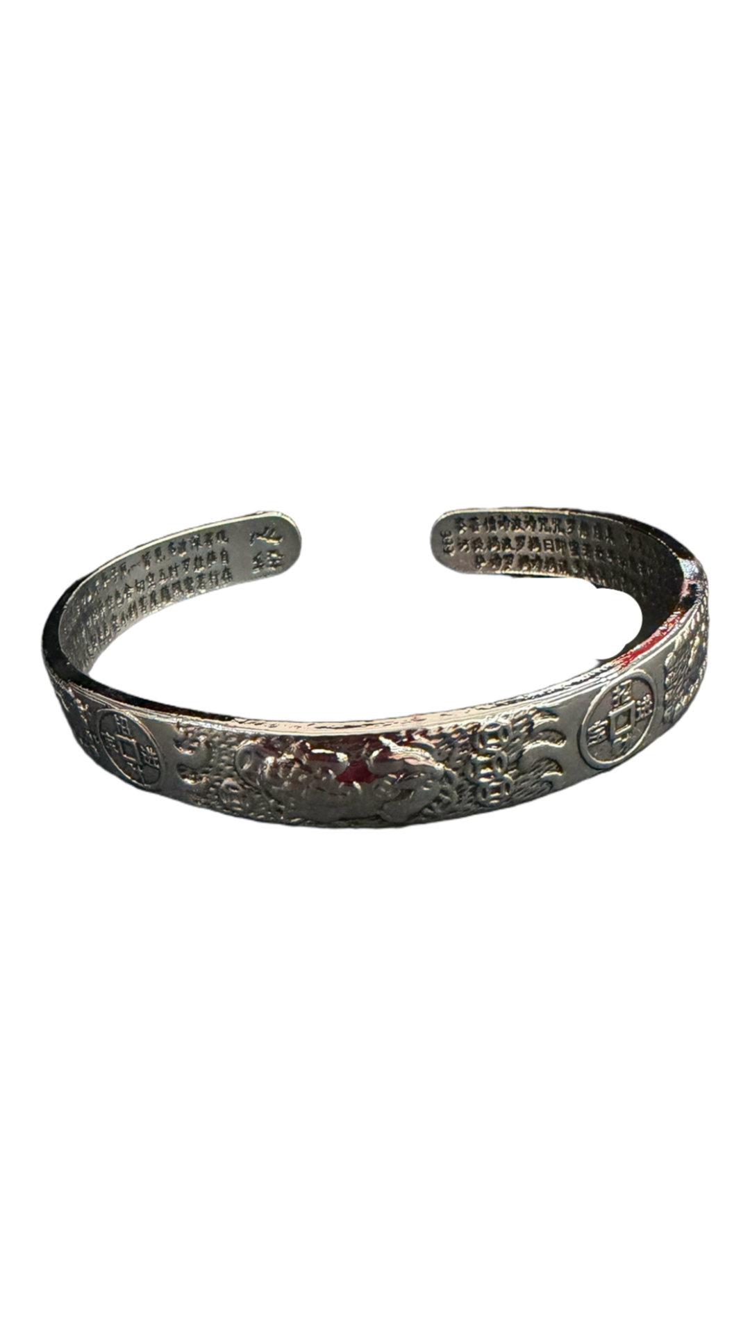 Stainless Steel Chinese Coin Bangle