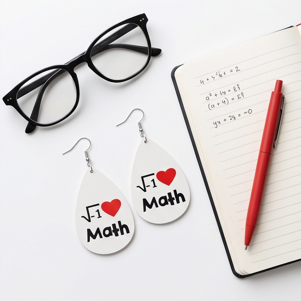 Hypoallergenic Stainless Steel love math earrings Australia