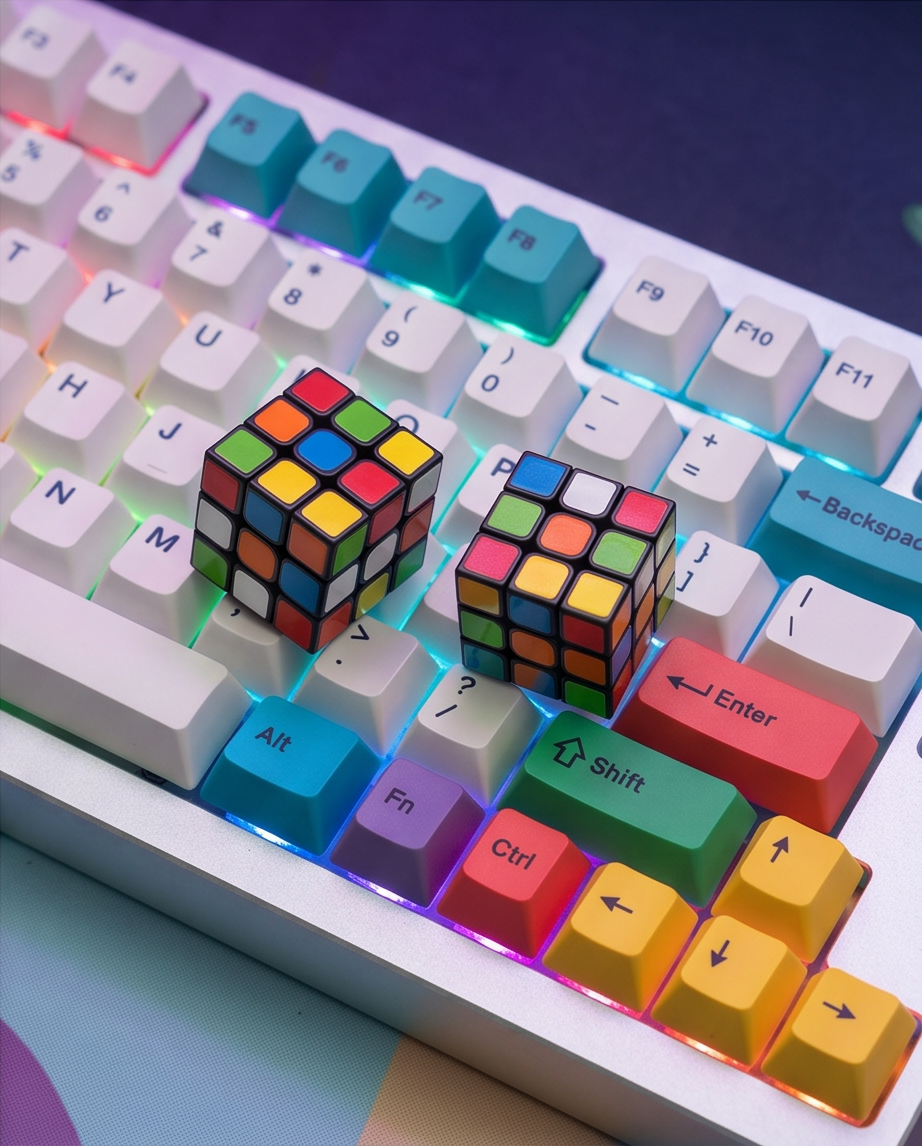 Hypoallergenic Stainless Steel Rubix Cube Earrings Australia