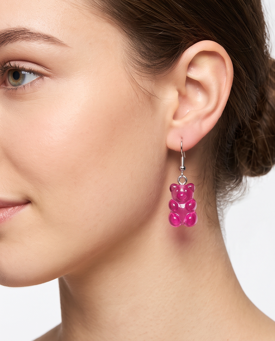 Hypoallergenic Stainless Steel Acrylic gummy bear Earrings Australia