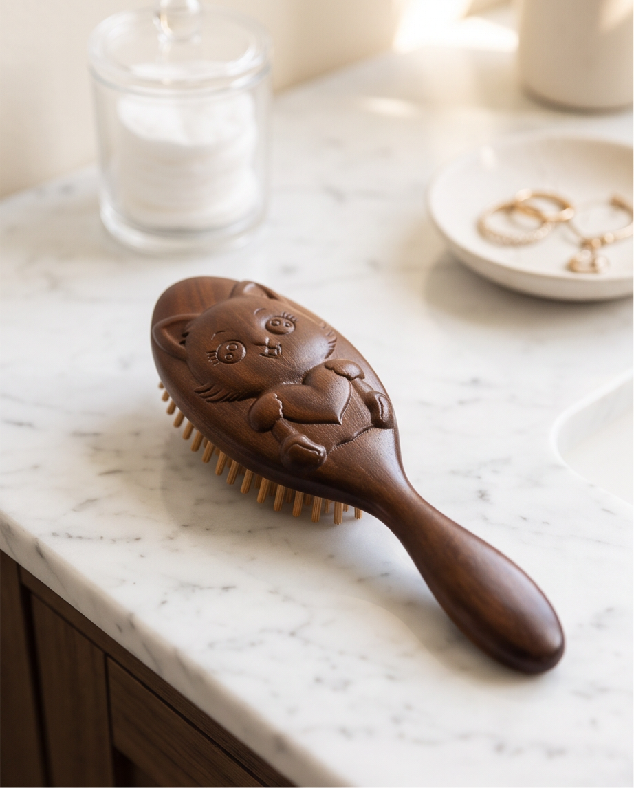 Sandalwood Kitty Brush