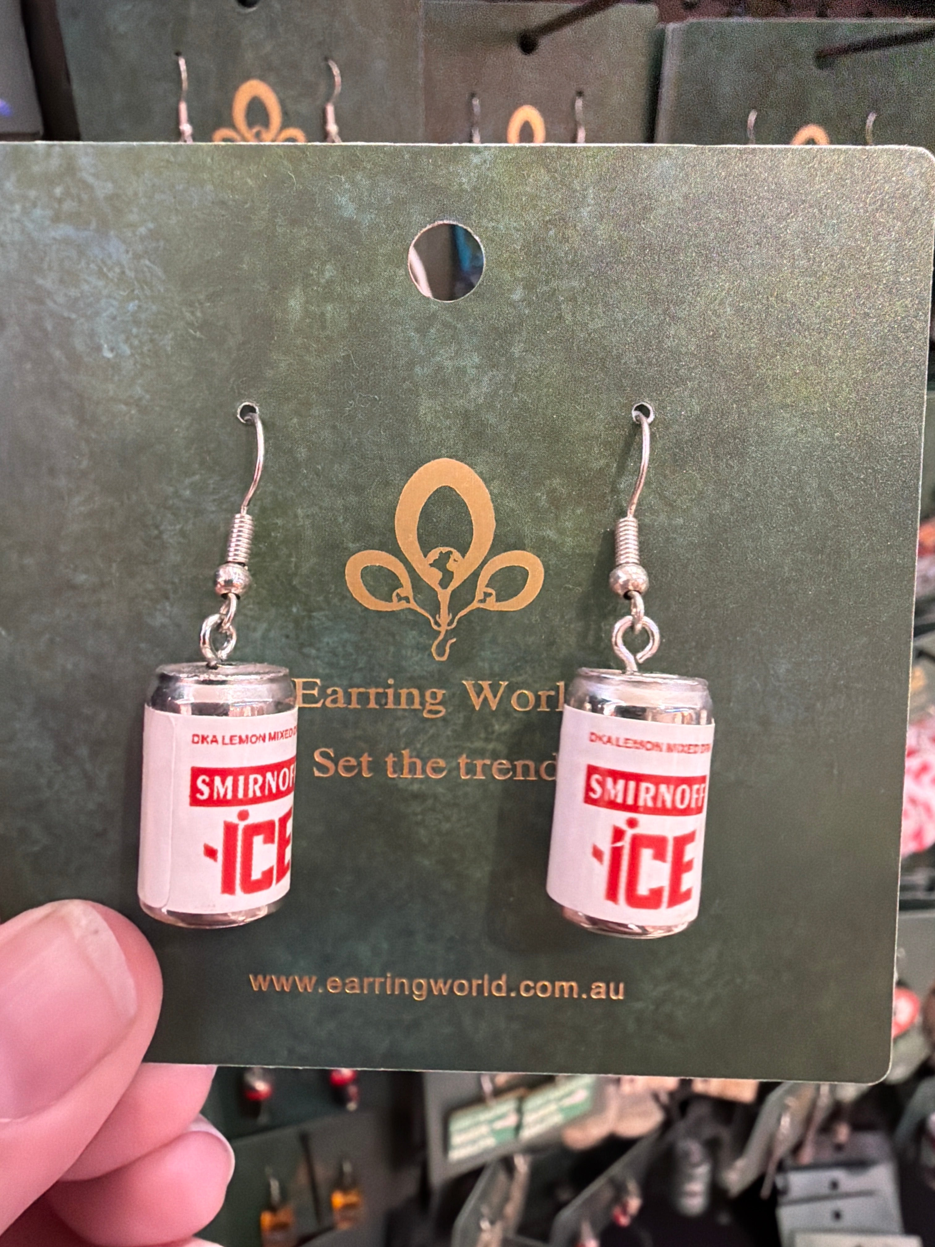 Stainless Steel Smirnoff ice cans Earrings Australia