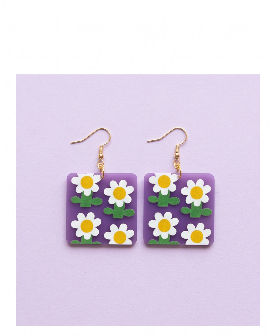 Daisy square Earrings