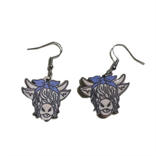 Wooden highland cows