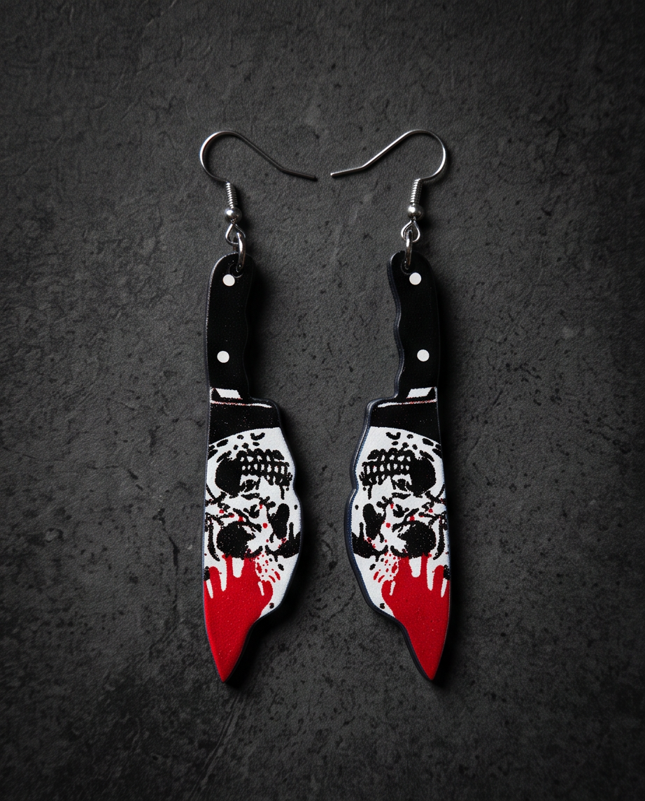 Skeleton Knife Earrings