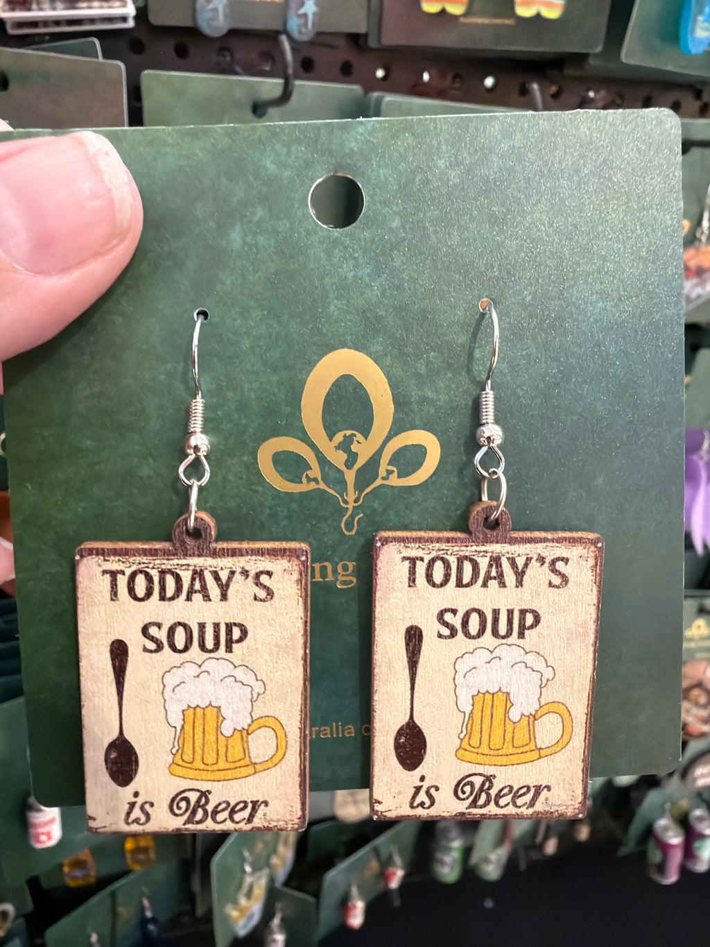 Today’s soup is beer Earrings