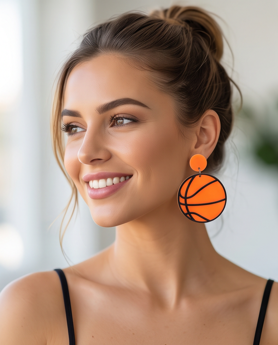 Hypoallergenic Stainless Steel Basketball Earrings Australia
