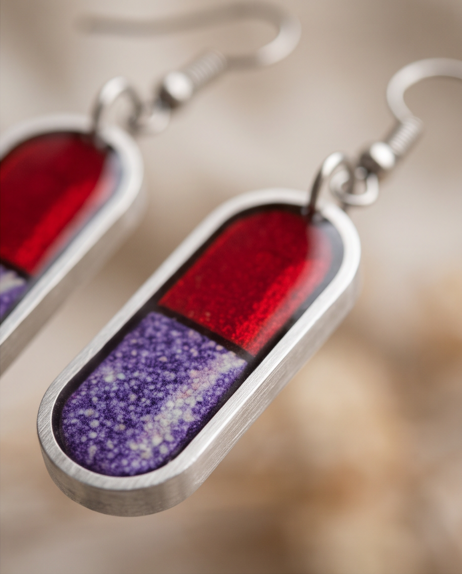 Hypoallergenic Stainless Steel Pill Earrings Australia