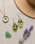 Green sea shell Earrings