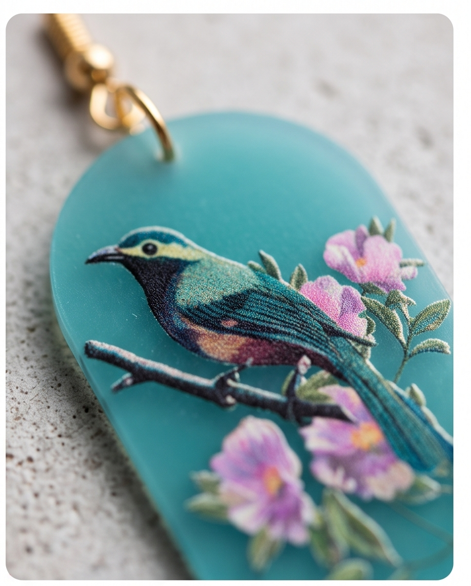 Flower and bird arch Earrings