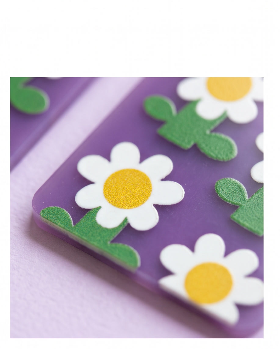 Daisy square Earrings