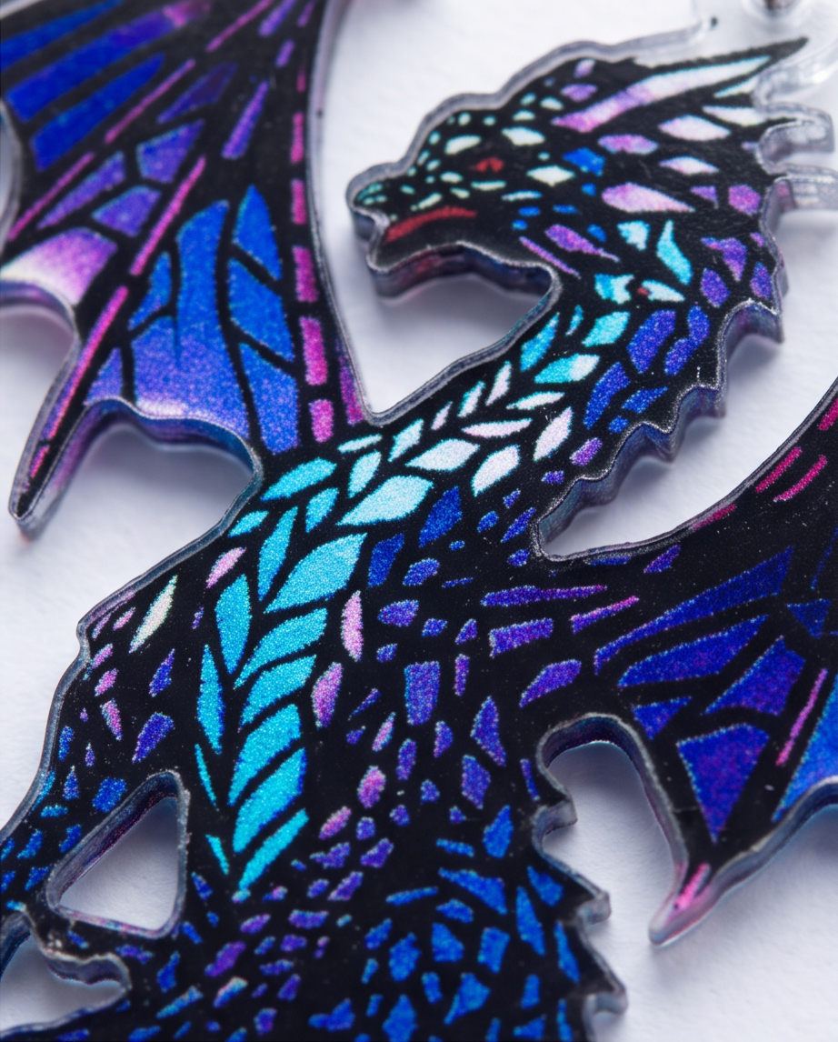 Blue Dragon Earrings