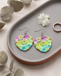 Rainbow Flower hearts Earrings
