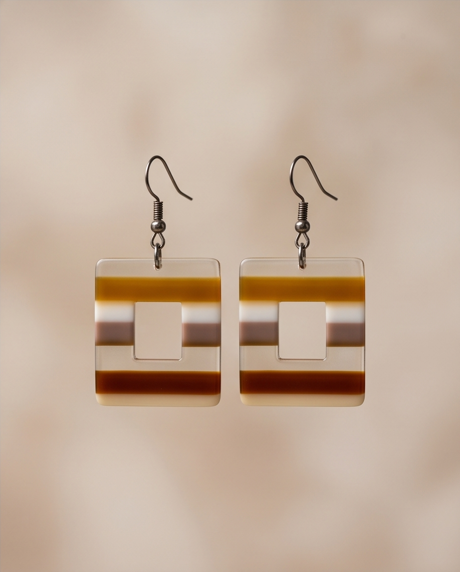 Square striped Earrings